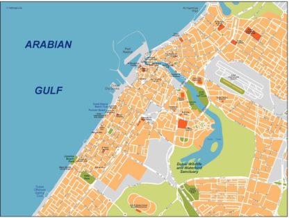 dubai vector map