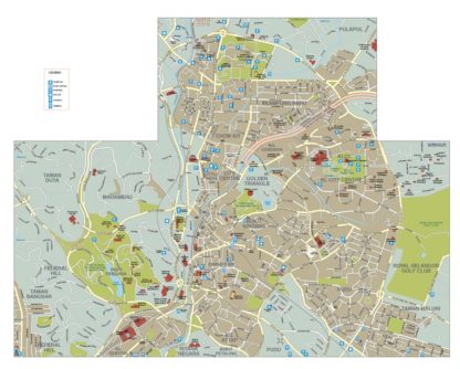 kuala lumpur vector map