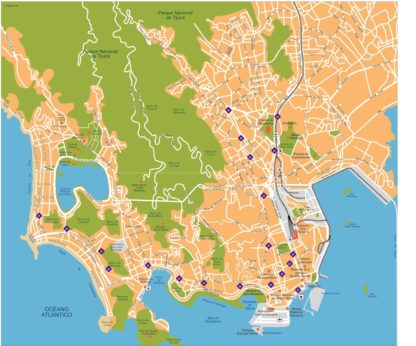 rio de janeiro vector map