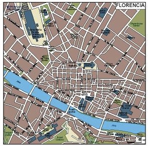 Florencia eps mapa vector