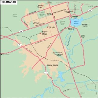 Islamabad mapa digital