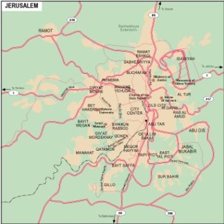 Jerusalem mapa digital