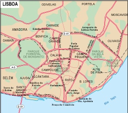 Lisboa mapa digital