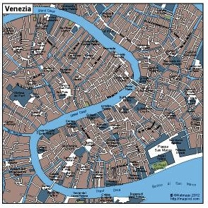 Venezia eps mapa vector