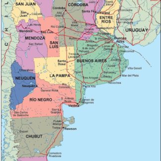 argentina mapa politico vectorial digital