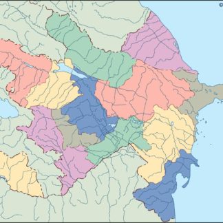 azerbaijan mapa mudo vectorial