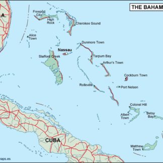 bahamas mapa politico vectorial digital