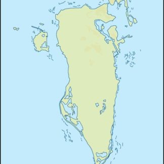 bahrain illustrator mapa físico digital