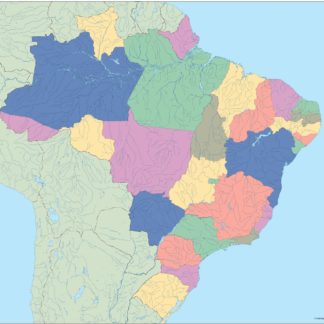 brazil mapa mudo vectorial