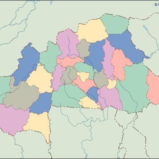 burkina faso mapa mudo vectorial