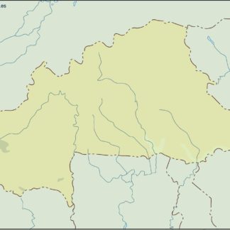 burkina faso illustrator mapa físico digital