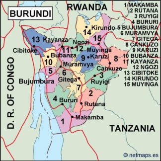 burundi mapa politico vectorial digital