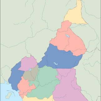 cameroon mapa mudo vectorial