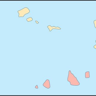 cape verde mapa mudo vectorial