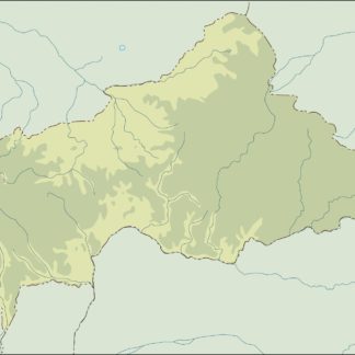 central africa illustrator mapa físico digital