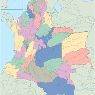 colombia mapa mudo vectorial