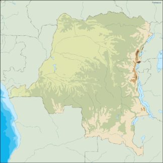 congo dem illustrator mapa físico digital