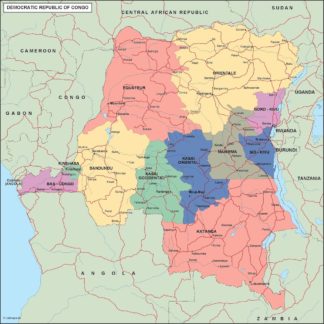 congo dem rep mapa politico vectorial digital