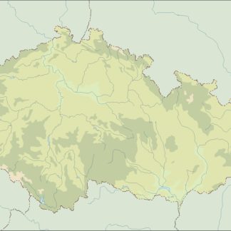Chequía illustrator mapa físico digital