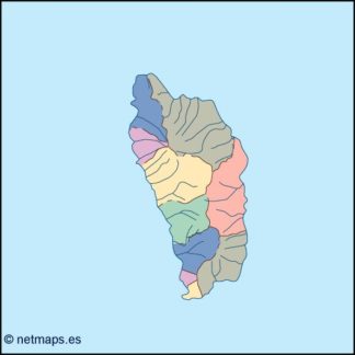 dominica mapa mudo vectorial