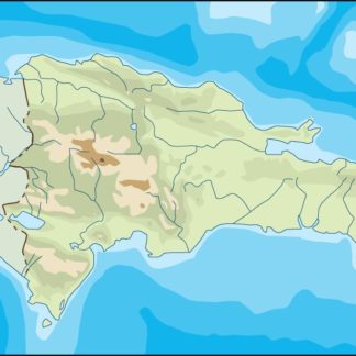 dominicana republic illustrator mapa físico digital