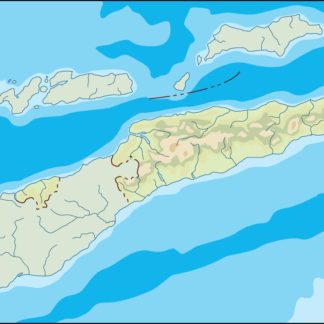 east timor illustrator mapa físico digital