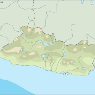 el salvador illustrator mapa físico digital