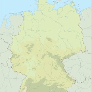 Alemania illustrator mapa físico digital