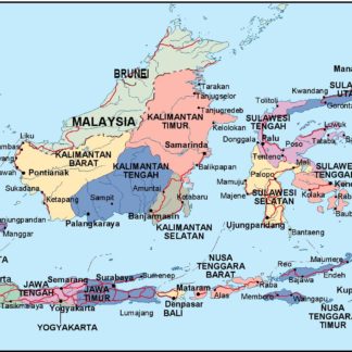 indonesia mapa politico vectorial digital