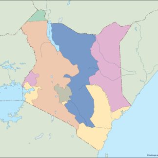 kenya mapa mudo vectorial