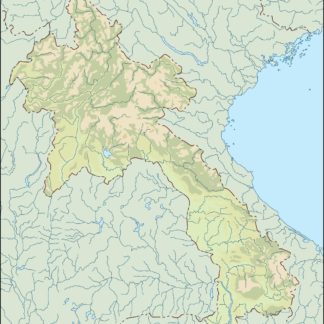 laos illustrator mapa físico digital