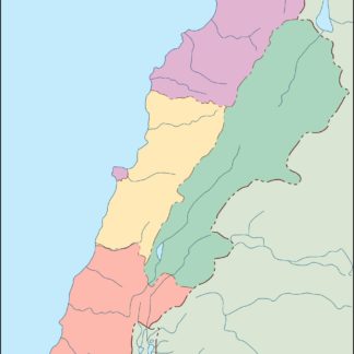 lebanon mapa mudo vectorial