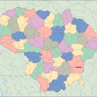 lithuania vector mapa