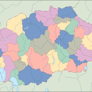 macedonia mapa mudo vectorial