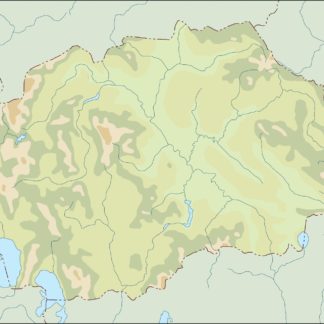 macedonia illustrator mapa físico digital