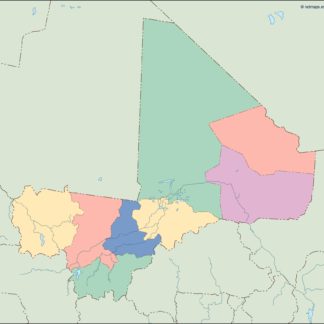 mali mapa mudo vectorial