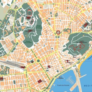 mapa alicante vectorial en Illustrator
