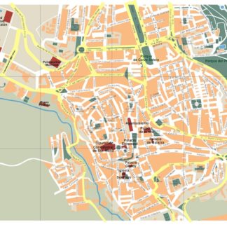 mapa caceres vectorial en Illustrator