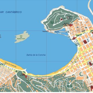 mapa donostia vectorial en Illustrator