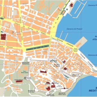 mapa ibiza vectorial en Illustrator