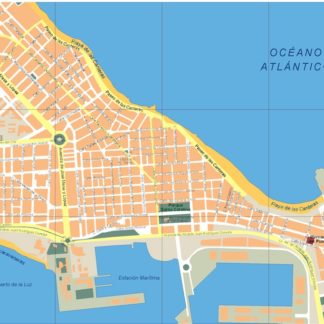 mapa las palmas de gran canaria vectorial en Illustrator