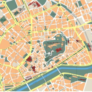 mapa lleida vectorial en Illustrator