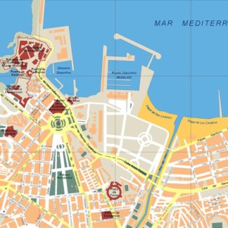 mapa melilla vectorial en Illustrator