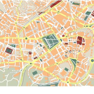 mapa oviedo vectorial en Illustrator