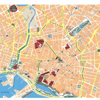 mapa palma de mallorca vectorial en Illustrator