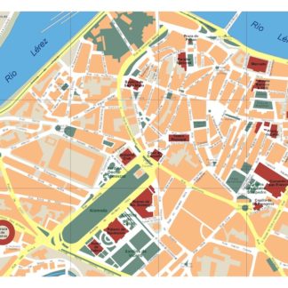mapa pontevedra vectorial en Illustrator