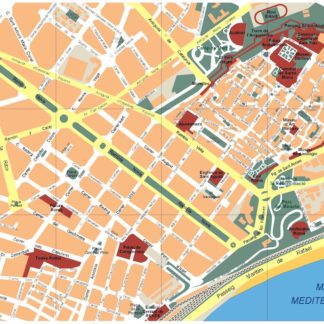 mapa tarragona vectorial en Illustrator