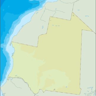mauritania illustrator mapa físico digital