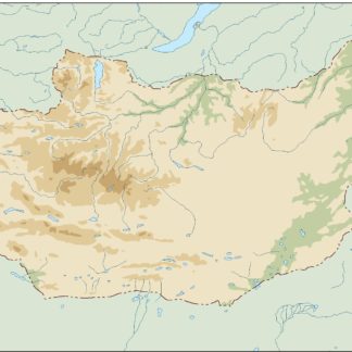mongolia illustrator mapa físico digital