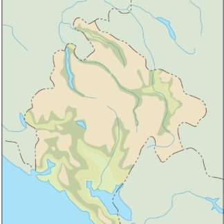 montenegro illustrator mapa físico digital